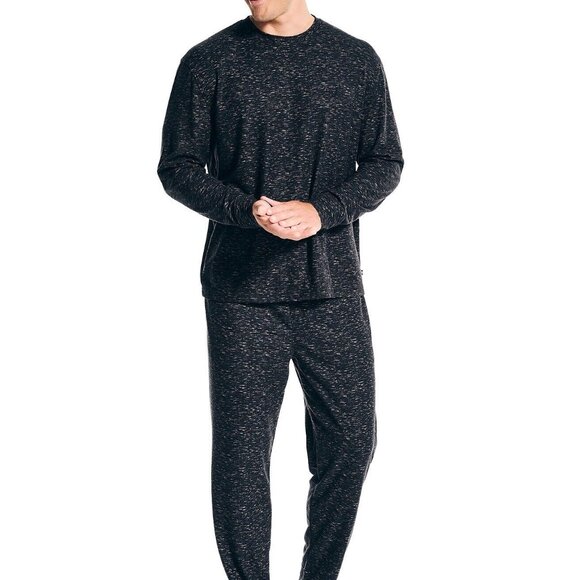 Nautica Men's 2-Pc. Relaxed-Fit Waffle-Knit T-Shirt & Pajama Pants Set B4HP - Picture 1 of 6
